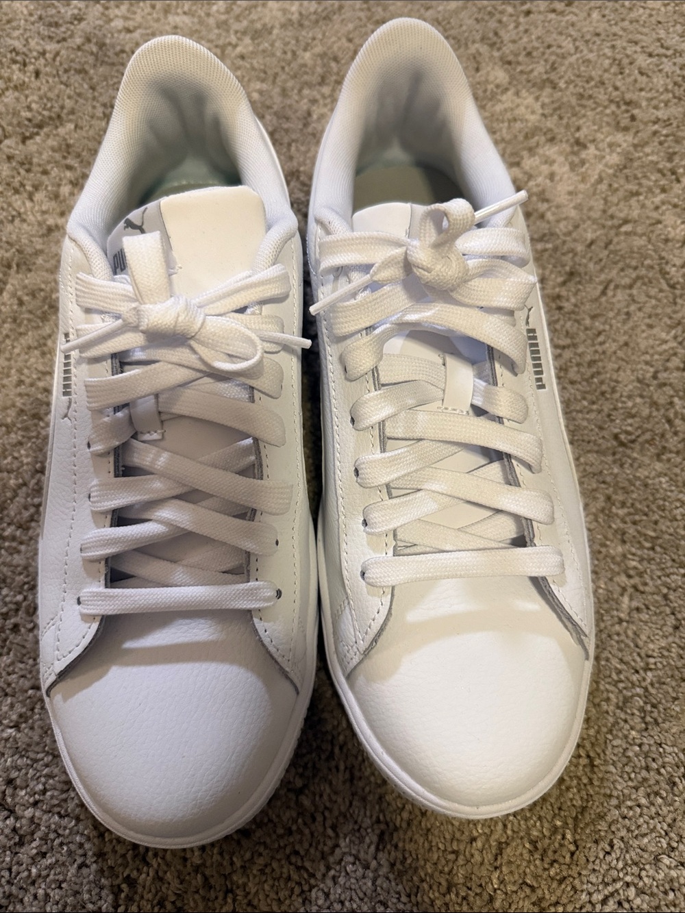 Puma Women's White Low-Top Lace-Up Sneakers